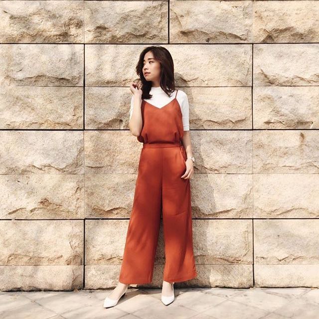 Uniqlo Camisole Jumpsuit - Nude, Women's Fashion, Dresses & Sets, Jumpsuits  on Carousell