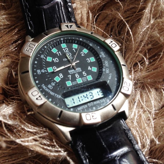 vintage military ana digi watch Men s Fashion Watches