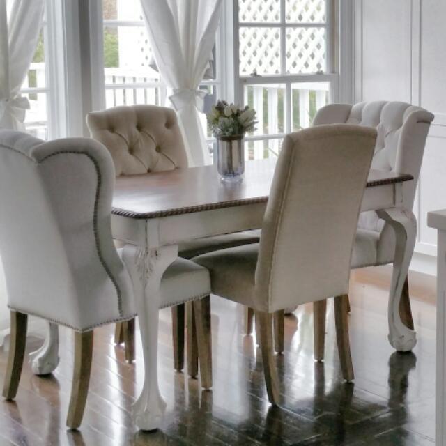 French Hamptons Style Dining Table And Chairs Home Furniture