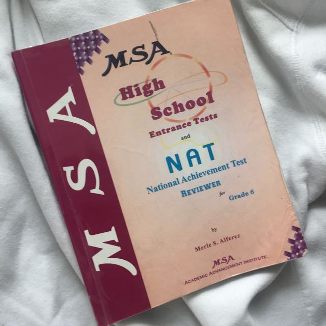 High School Entrance Tests And Nat Reviewer For Grade 6 Msa Book 1 Textbooks On Carousell High School Entrance Tests And Nat Reviewer For Grade 6 Msa Book 1 Textbooks On Carousell