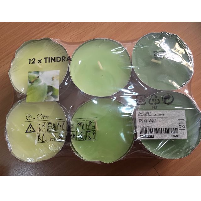 IKEA Tindra Apple Large Tea Light Candles, Babies & Kids, Baby Nursery