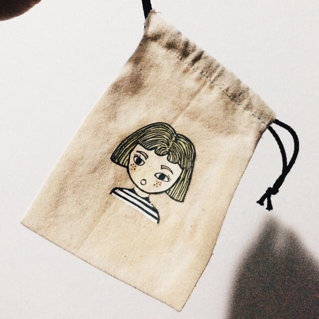 Handcrafted Drawstring Pouch (Category: Handmade Craft) located in Singapore. Submitted by inaaang (Listing ID 95643256, Image 1). Description: .