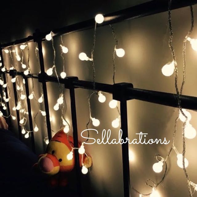 Sellabrations Outdoor Frosted Small Bulb Ball Fairy Lights