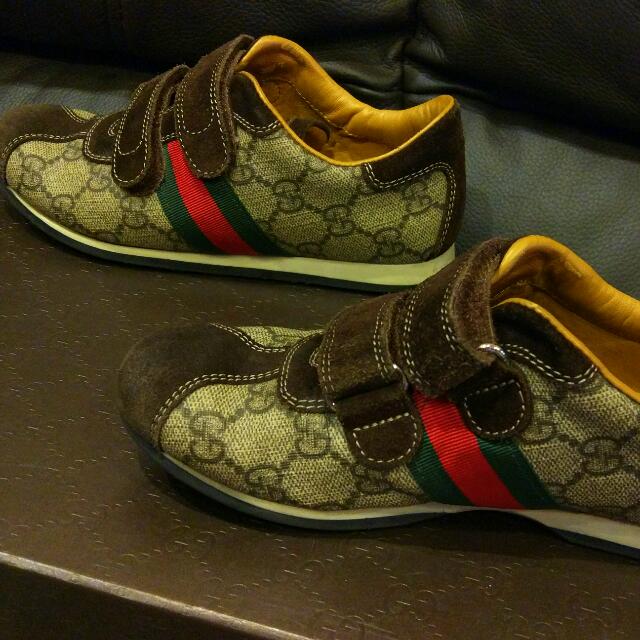 Sepatu Anak Gucci Authentic Original Coklat Barang Mewah Pakaian Di Carousell