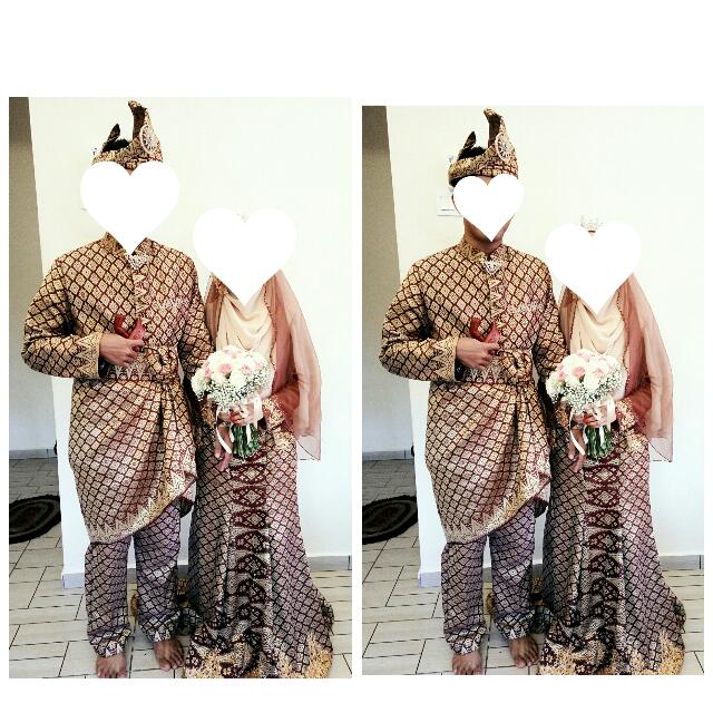 Songket Brown Gold Women S Fashion Bridal Wear On Carousell