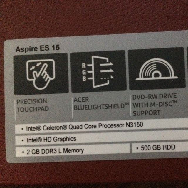ACER ASPIRE ES 15, Computers & Tech, Laptops & Notebooks on Carousell