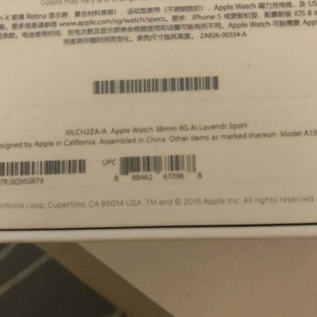 Apple watch 38mm sales rg al lavender sport