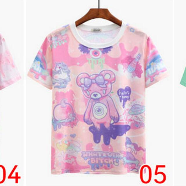 Harajuku Pastel Goth Shirt Women S Fashion Clothes Tops On
