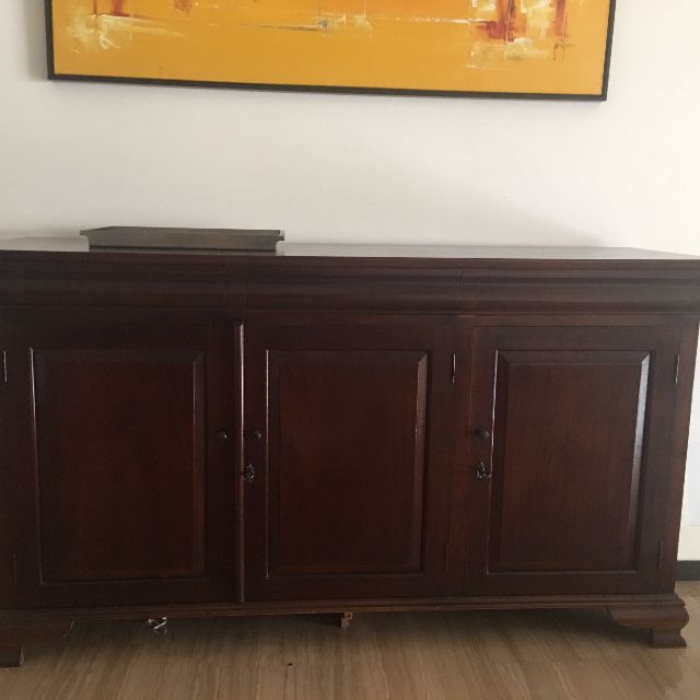 Solid Wood Buffet Cabinet Furniture Shelves Drawers On Carousell