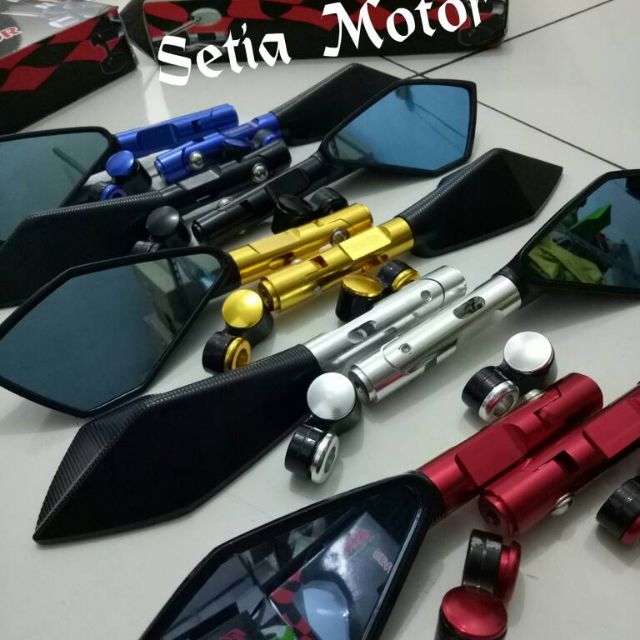 Spion Tomok Aluminium Warna Hitam Merah Gold Silver Dan Biru Aksesoris Mobil Di Carousell