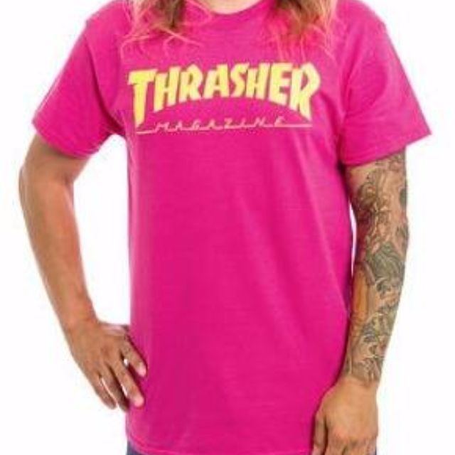 Thrasher Magazine Logo Pink Tshirt 