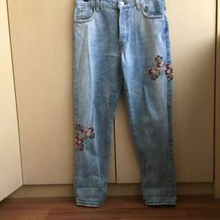 刺繡牛仔褲27腰