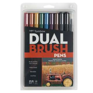 Tombow Dual Brush Pen Set, Muted 10C
