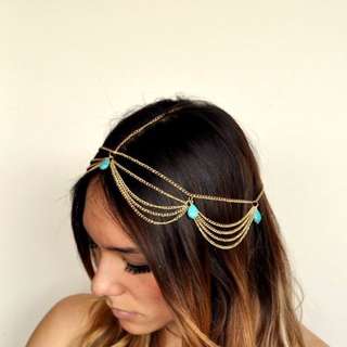 [RESERVED] Gold Boho Headchain