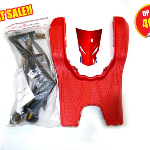 Beat Karburator Paket Aksesoris Body Kit Macho Black Red Honda