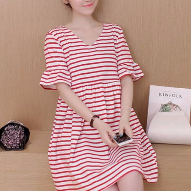 red white and blue maternity dress