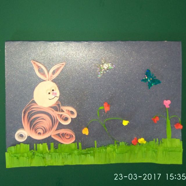 easter rabbit greeting card paper