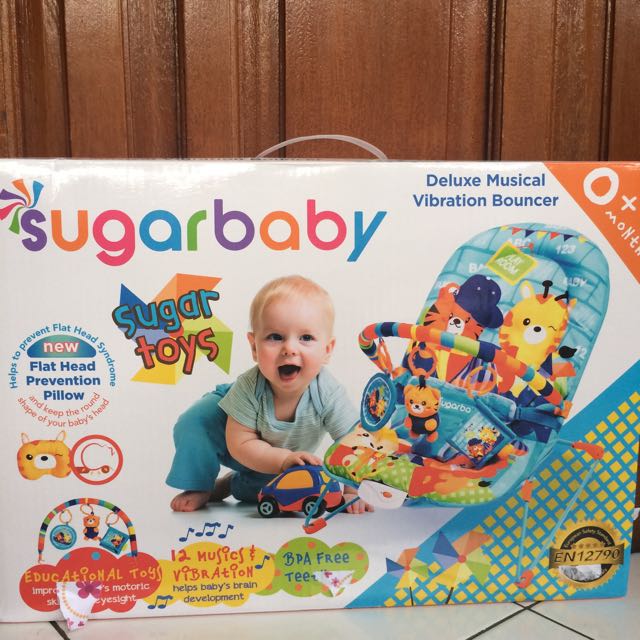 Sugar Baby Sugar Toys Deluxe Musical Vibration Bouncer Bayi Anak Kereta Kursi Goyang Gendongan Bayi Di Carousell