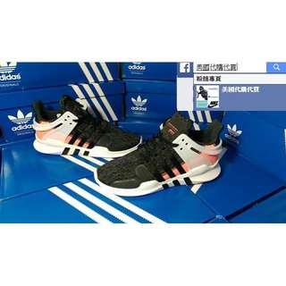 男 Adidas EQT Support ADV Shoes 黑粉 / 黑紅 情侶鞋 美國代購代買