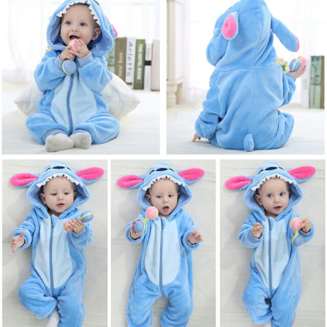 Baby 0 6 Mths Thick Winter Wear Infant Clothes Disney Stitch