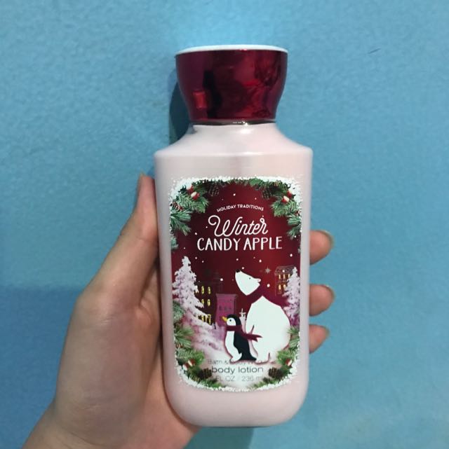 Bath Body Works Winter Candy Apple Body Lotion Kesehatan Kecantikan Kulit Sabun Tubuh Di Carousell