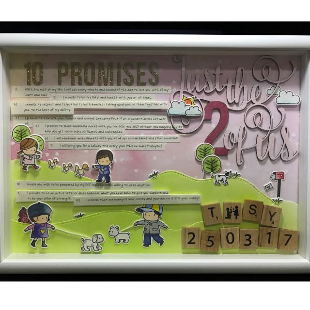 Custom Wedding Gatecrash 10 Promises / Commandments, Hobbies & Toys