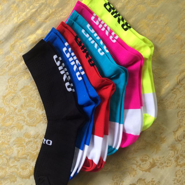 Giro Socks Cycling (Category: Bicycles) located in Quezon City. Submitted by jpenal71 (Listing ID 96226865, Image 2). Description: For sale only. Good for biking, Running, Trekking Giro socks Very comfortable Available colors -Red -Royal Blue -Neon Green -Black -Sky blue -Pink P180 Discount for bulk orders Will ship at buyers expense.