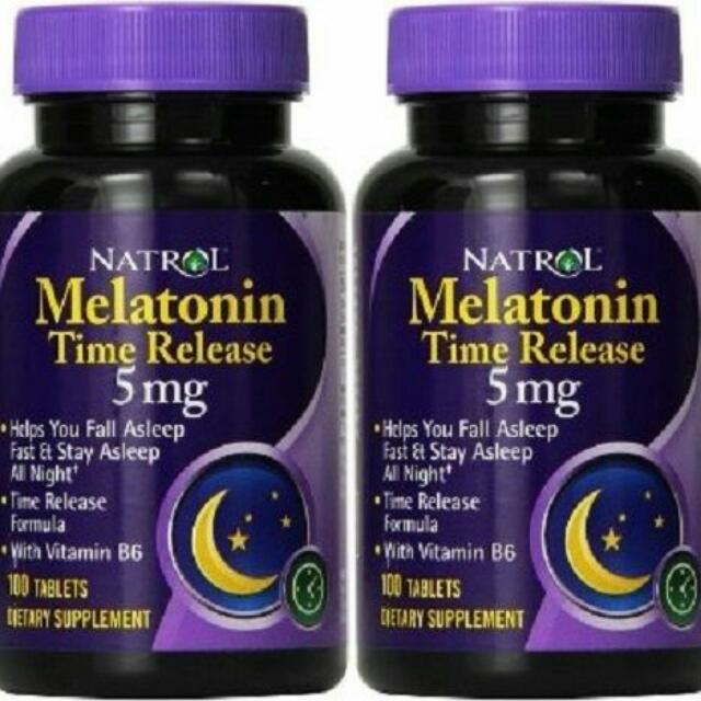 美國長效退黑幫助睡眠natrol Melatonin 5 Mg Time Release Drug Free Sleep Aid Patterns 100 Tablets 其他 其他 Carousell