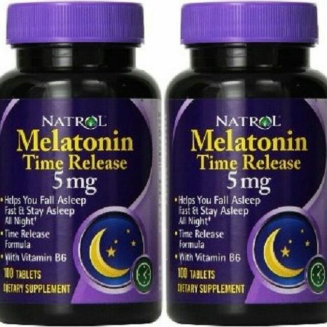 美國長效退黑幫助睡眠natrol Melatonin 5 Mg Time Release Drug Free Sleep Aid Patterns 100 Tablets 其他 其他 Carousell