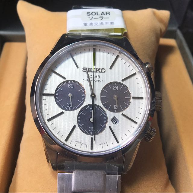 Rare SPIRIT SMART Seiko Panda Chronograph Solar watch SBPY133, Mobile ...