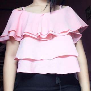 baju sabrina pink