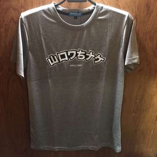 日文LOGO運動短T(灰)