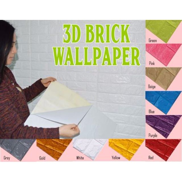 3D Brick Wallpaper, Furniture & Home Living, Home Improvement