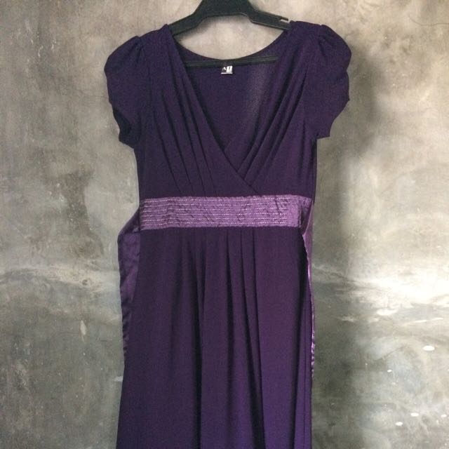 A1 Purple Jersey Dress (Category: Dresses) located in Quezon City. Submitted by roymachine (Listing ID 96491194, Image 2). Description: Empress waist Knee length Used only once Free size.