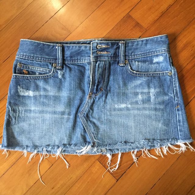 destroyed jean skirt
