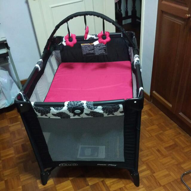 graco pack and play pink