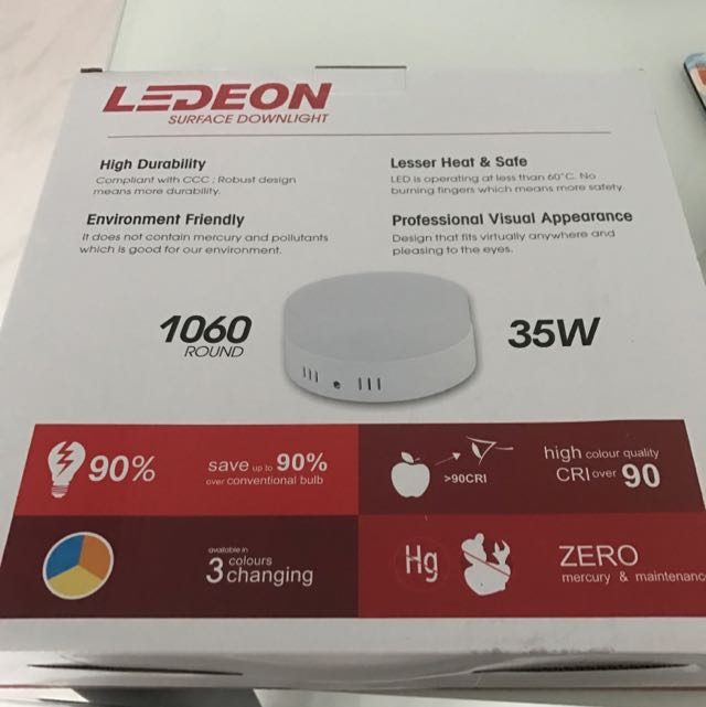 LEDEON SURFACE DOWNLIGHT 35W, Furniture, Others on Carousell