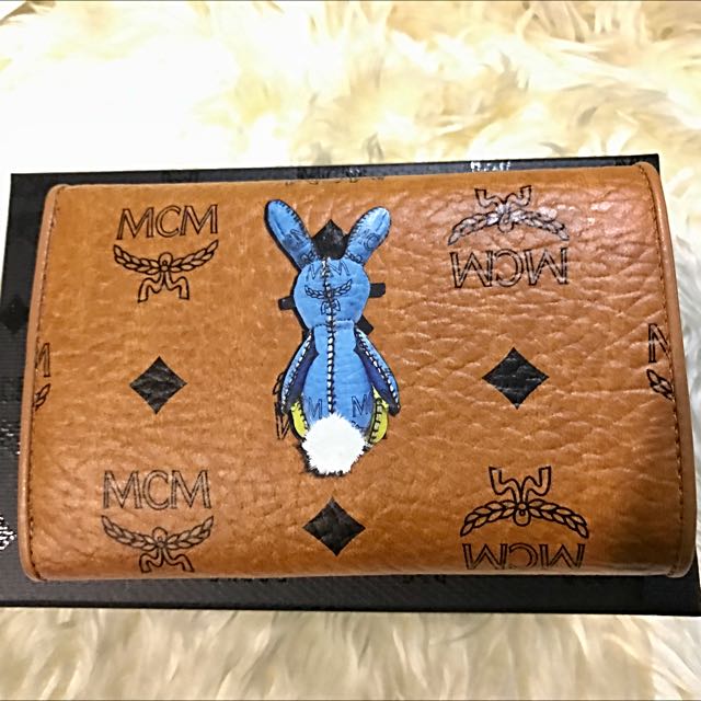 MCM Brown Visetos Mini Rabbit Leather Wallet Cognac Blue - A World Of Goods  For You, LLC