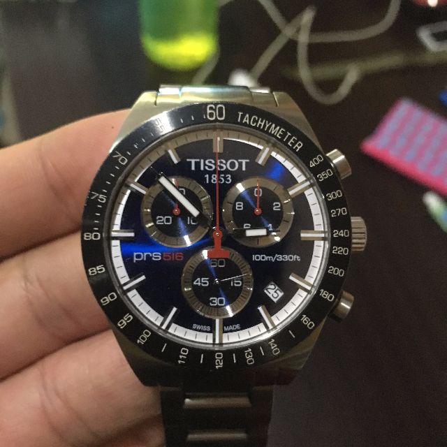 Tissot prs 516 blue new arrivals dial