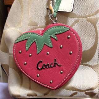 Coach Red Pink Heart Wristlet New with Tags Authentic unique hard to find