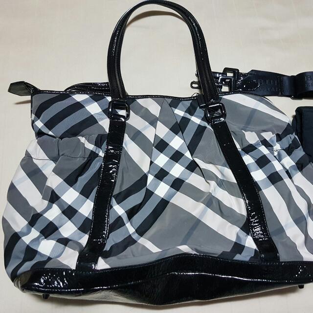Diaper tote burberry diaper bag best sale