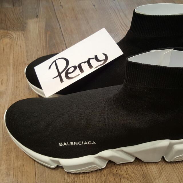 balenciaga speed trainer mid black