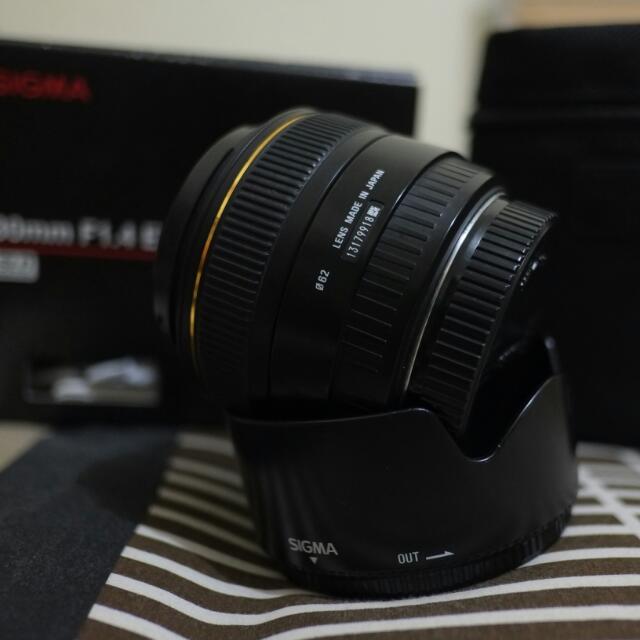 jual lensa fix sigma 30mm 30 mm f 1 4 for canon mulus komplit murah