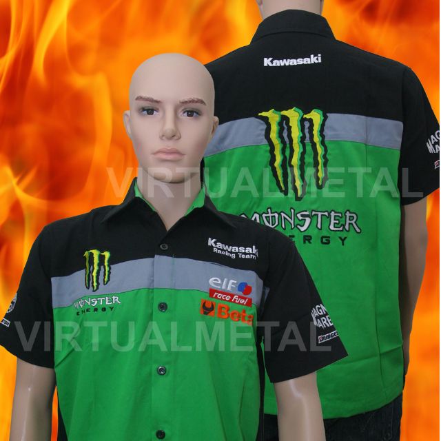 Kawasaki Z1000 Z800 Z750 Z250 ZX6r ZX10r Pit Crew Embroidered MotoGP Superbike Shirt T Shirt Baju Motorbikes on Carousell