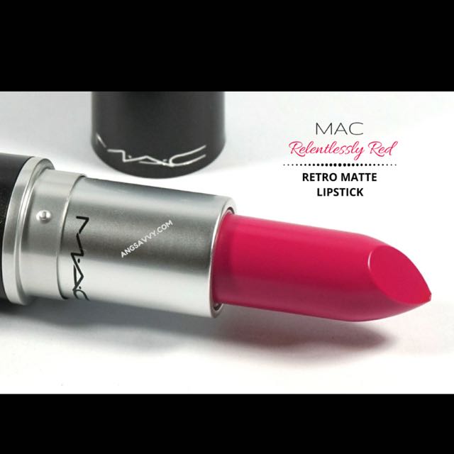 mac retro matte relentlessly red