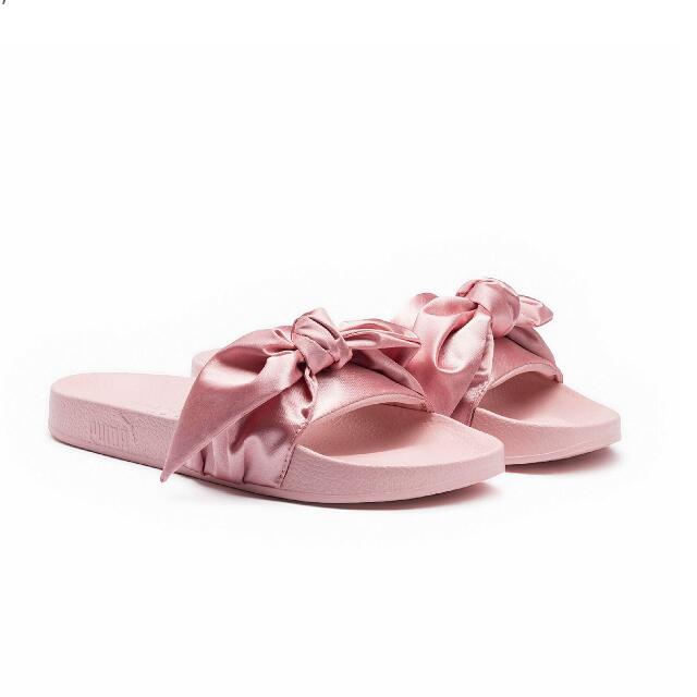 Puma Pink Bow Slide Sandals, Women's Fashion, Footwear, Flipflops and