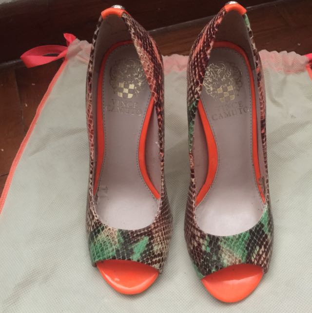 vince camuto orange heels