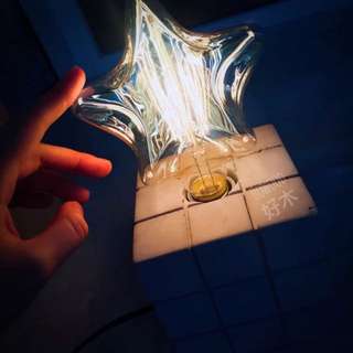 混泥土 水泥 燈飾 檯燈 小夜燈 工業風 復古美式創意 愛迪生燈泡 鎢絲燈