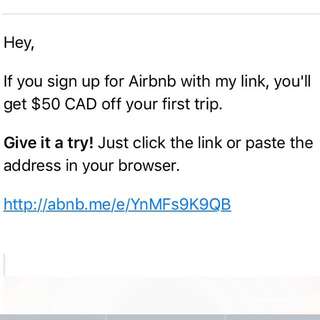 $50 OFF FIRST AIRBNB TRIP