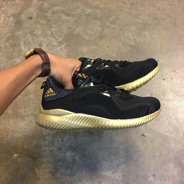 Adidas Alphabounce Black Gold Men s Fashion Footwear Sneakers